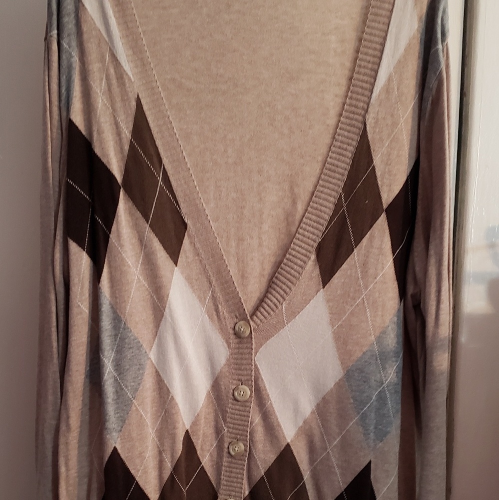 Old Navy Argyle Cardigan